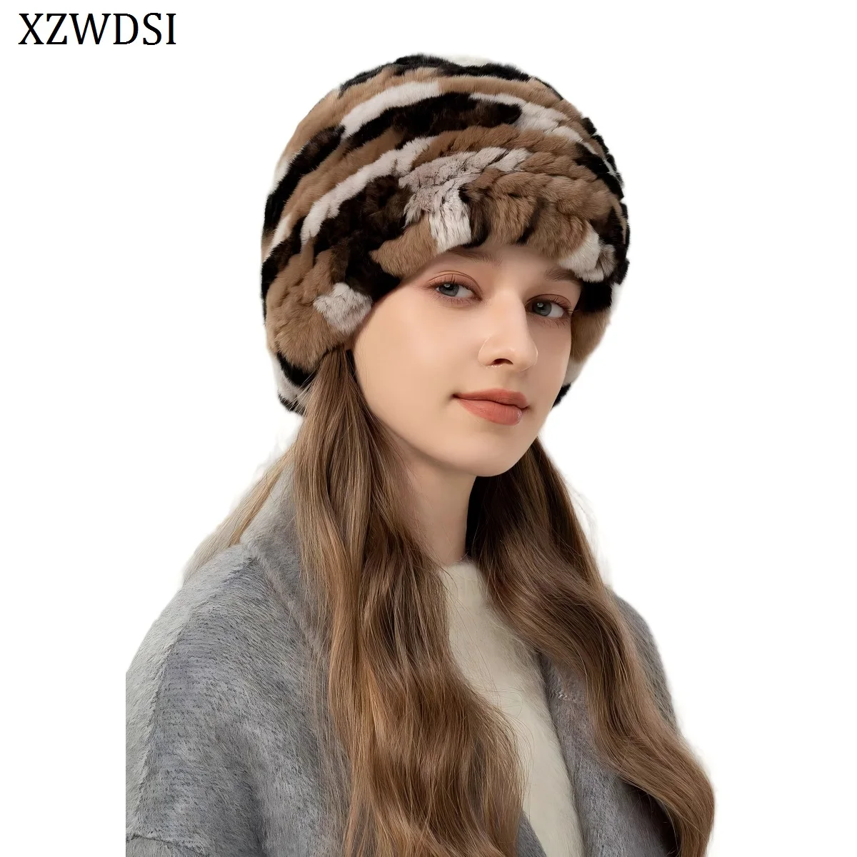 Роскошная женская зимняя вязаная шапка из меха кролика рекс, теплая уличная шапка-бини ручной работы
Роскошная женская зимняя вязаная шапка из меха кролика рекс, теплая уличная шапка-бини ручной работы