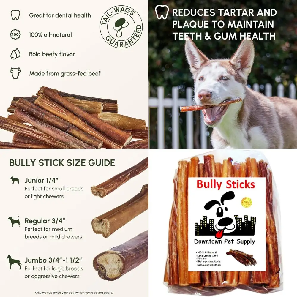 Natural 6 Inch Dog Chews - Odorless, Long-Lasting Treats for Aggressive Chewers (30 Pack)
Natural 6 Inch Dog Chews - Odorless, Long-Lasting Treats for Aggressive Chewers (30 Pack)