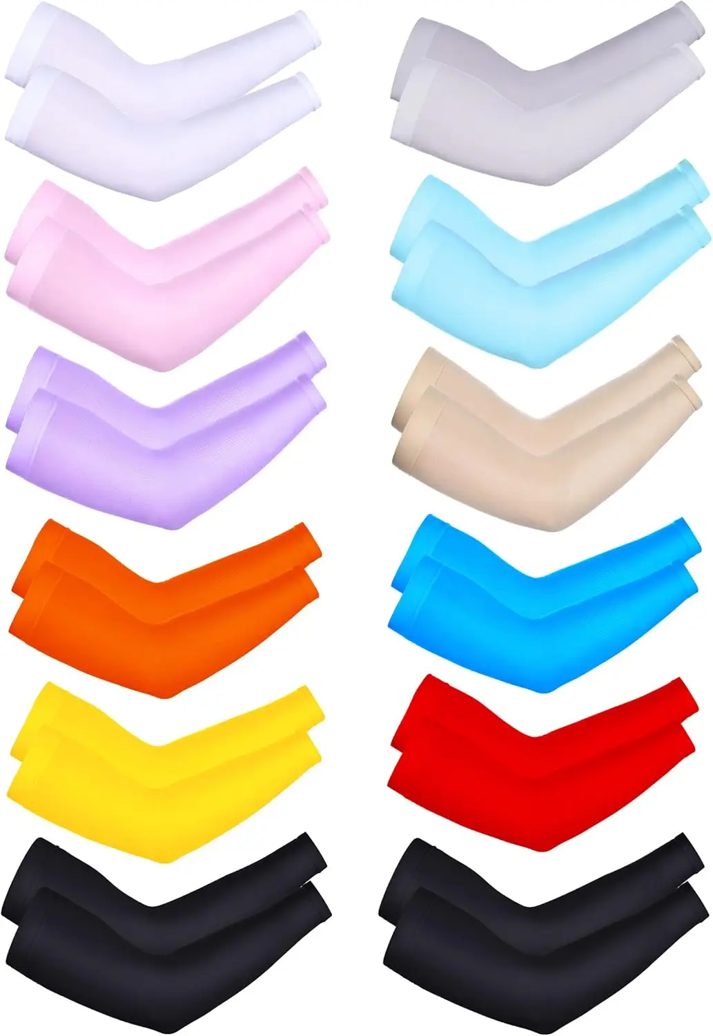 UV Protection Arm Sleeves for Women - Cooling, Unisex, 12 Pairs (Black)
UV Protection Arm Sleeves for Women - Cooling, Unisex, 12 Pairs (Black)