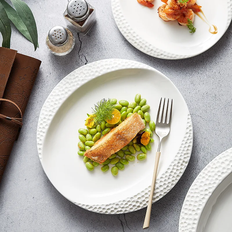 Tableware, white breakfast plate, household hot pot dish plate, ceramic commercial pasta plate
Tableware, white breakfast plate, household hot pot dish plate, ceramic commercial pasta plate