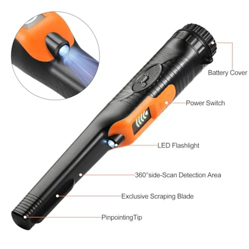 ABVH-Pinpointer Metal Detector, LCD Display Search Treasure Finder Probe In 3 Modes For Adults& Kids
ABVH-Pinpointer Metal Detector, LCD Display Search Treasure Finder Probe In 3 Modes For Adults& Kids