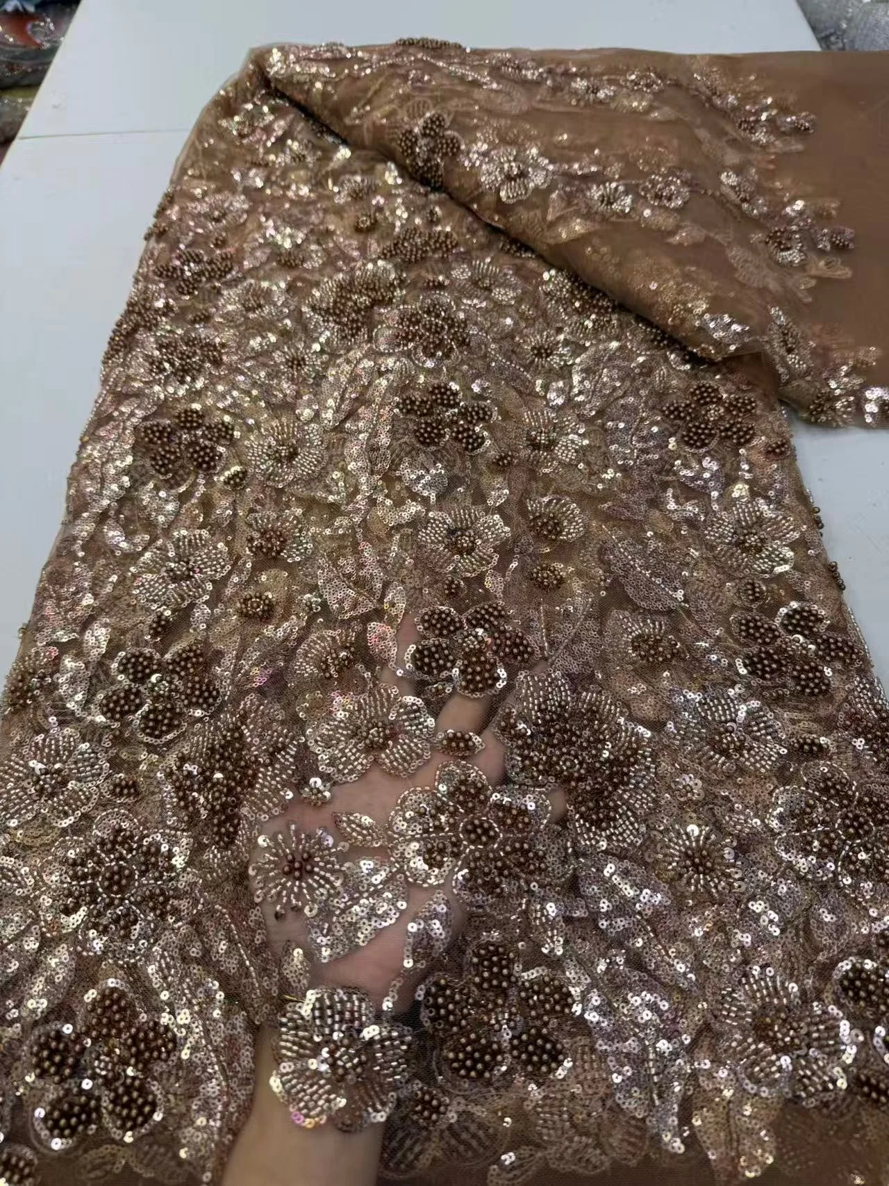 African Nigerian Sequins Embroidery Tulle Lace Fabric, Sewing Beads Stone Prom Dresses, High Quality, 5Yards, 2026 JY537
African Nigerian Sequins Embroidery Tulle Lace Fabric, Sewing Beads Stone Prom Dresses, High Quality, 5Yards, 2026 JY537