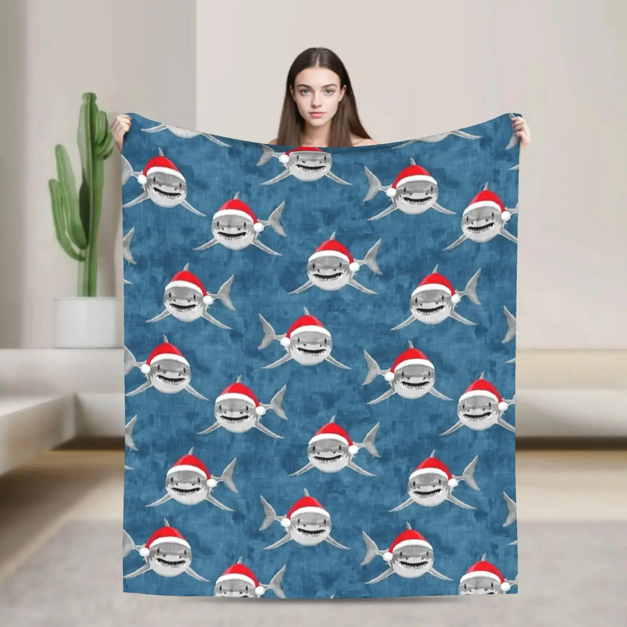 Плед Santa Sharks Blue Christmas Shark: качественный теплый плед для детей, зимний домашний и уличный плед, оригинальное покрывало
Плед Santa Sharks Blue Christmas Shark: качественный теплый плед для детей, зимний домашний и уличный плед, оригинальное покрывало