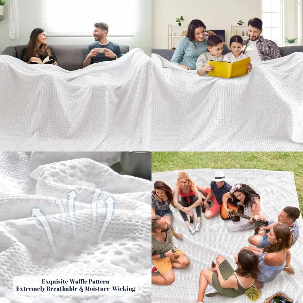California King Size Cooling Waffle Blanket - Lightweight Rayon & Cotton Blend for Hot Sleepers, Soft & Luxurious, 110x96, White
California King Size Cooling Waffle Blanket - Lightweight Rayon & Cotton Blend for Hot Sleepers, Soft & Luxurious, 110x96, White