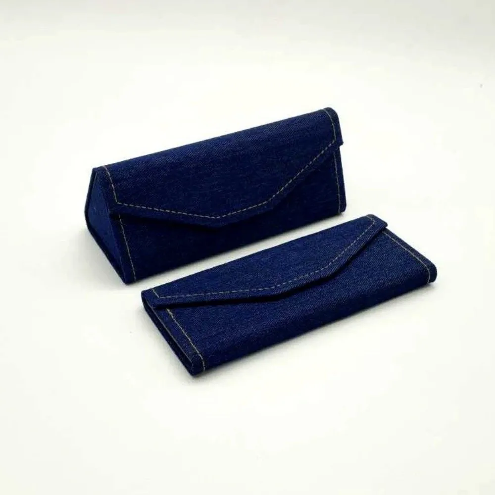Denim Cloth Triangle Folding Glasses Case Retro Anti-pressure Reading Glasses Box Lightweight Elegant Eyewear Cases Men Women
Denim Cloth Triangle Folding Glasses Case Retro Anti-pressure Reading Glasses Box Lightweight Elegant Eyewear Cases Men Women