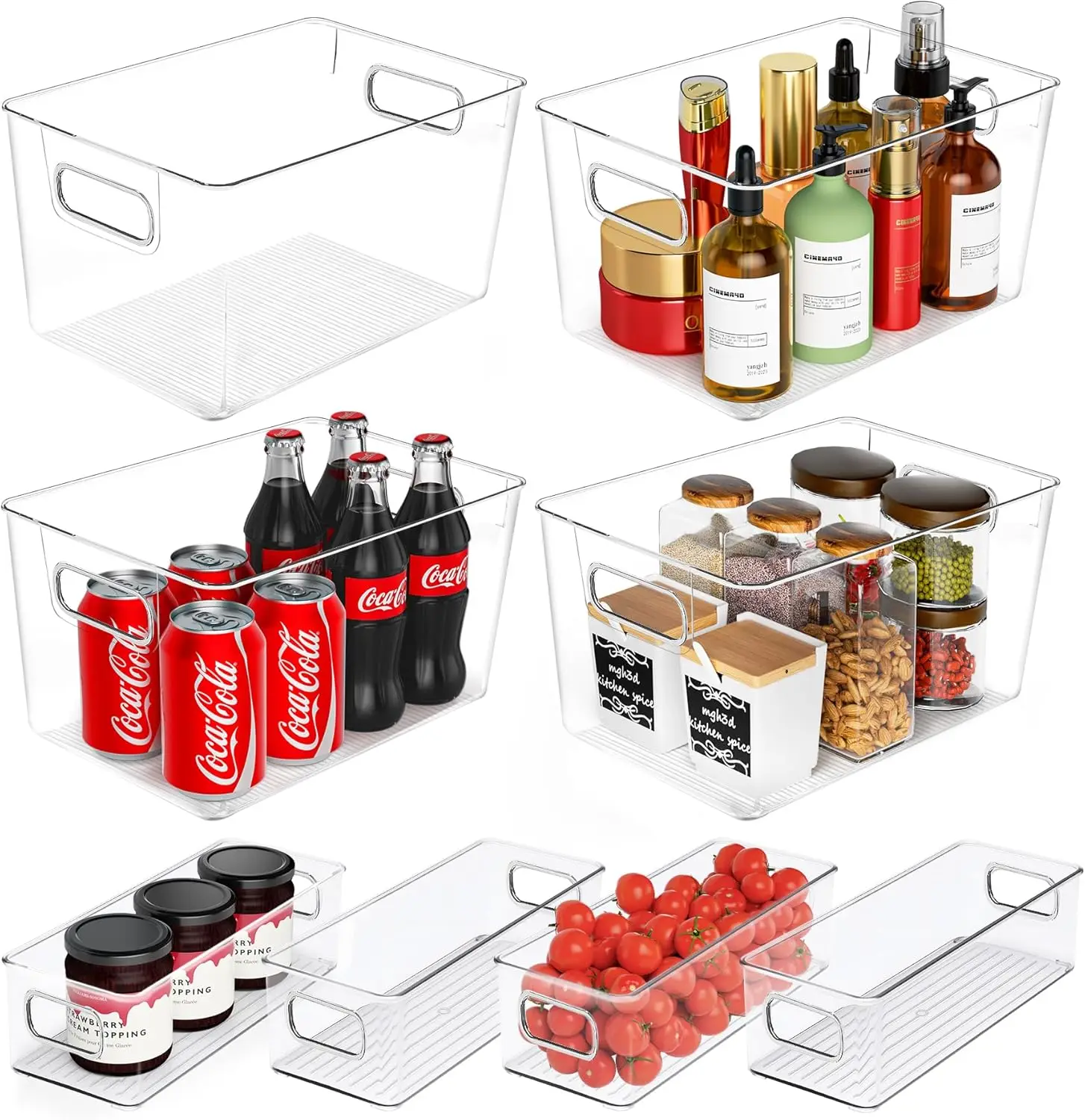 8-Pack Clear Plastic Storage Bins for Kitchen, Fridge, Pantry, Bathroom & Home Organization
8-Pack Clear Plastic Storage Bins for Kitchen, Fridge, Pantry, Bathroom & Home Organization
