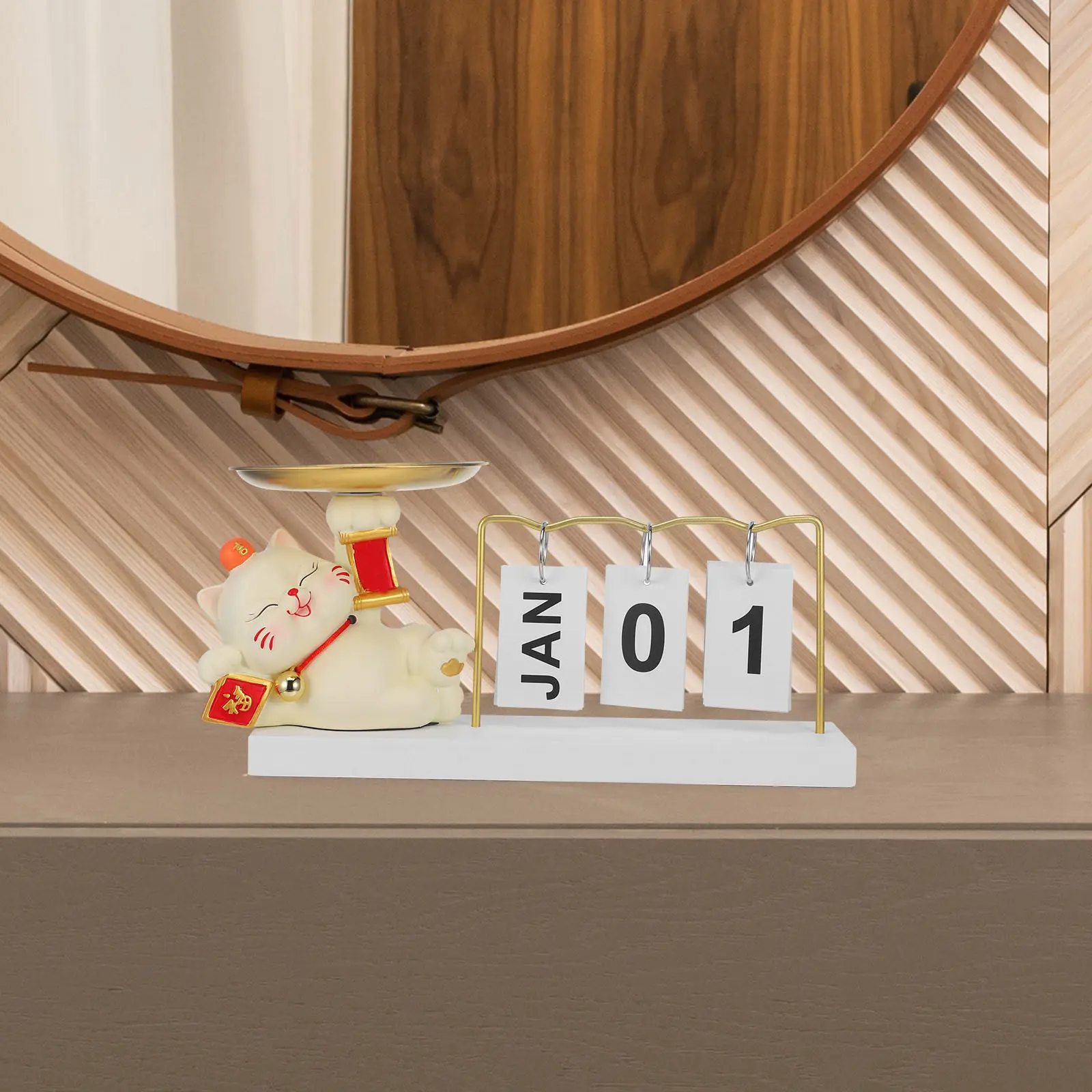 Cat Shaped Jewelry Display Plate with Calendar Design Adorable Fortune Cat Tray for Keys Earrings Rings Entryway Organizer
Cat Shaped Jewelry Display Plate with Calendar Design Adorable Fortune Cat Tray for Keys Earrings Rings Entryway Organizer