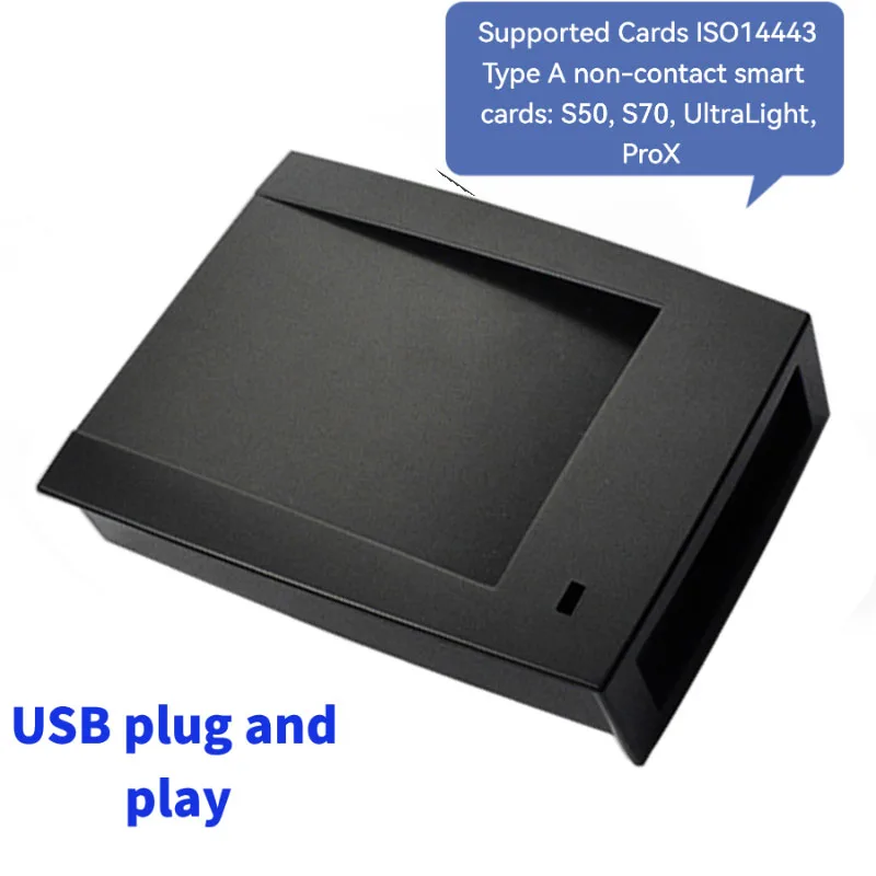 USB RFID Reader for Mifare S50 S70 Ultralight Cards
USB RFID Reader for Mifare S50 S70 Ultralight Cards