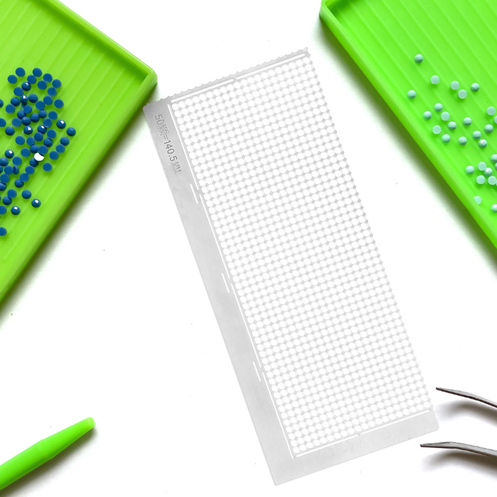 Diamond Dotting Tool: Stainless Steel Mesh Ruler With 1020 Grids For Precise Rhinestone Placement Diy Craft Painting Accessory
Diamond Dotting Tool: Stainless Steel Mesh Ruler With 1020 Grids For Precise Rhinestone Placement Diy Craft Painting Accessory
