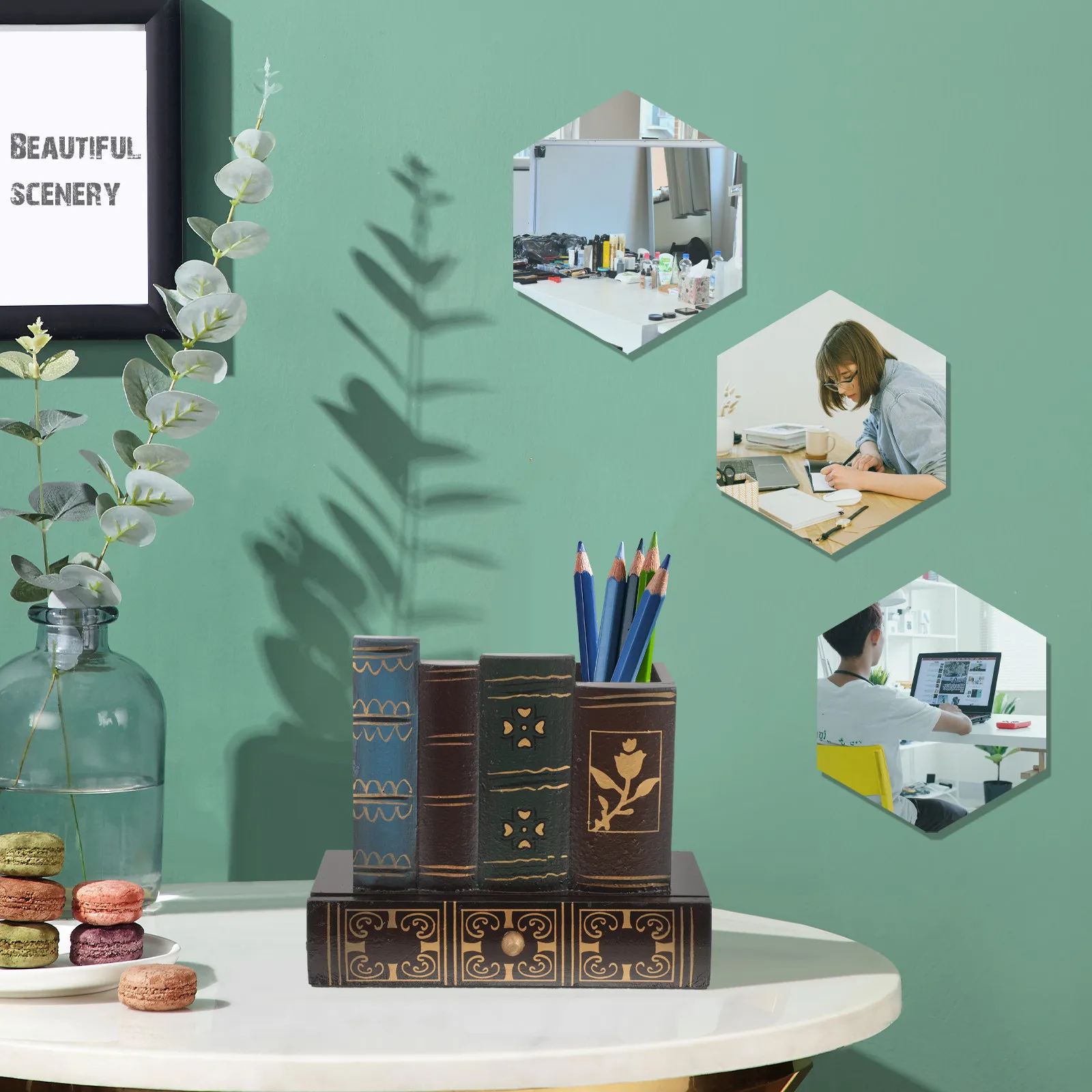 Деревянная подставка для ручек в ретро-стиле, многофункциональный настольный органайзер, имитация книги, коробка для хранения канцелярских принадлежностей, для офиса и школы, 1 шт.
Деревянная подставка для ручек в ретро-стиле, многофункциональный настольный органайзер, имитация книги, коробка для хранения канцелярских принадлежностей, для офиса и школы, 1 шт.