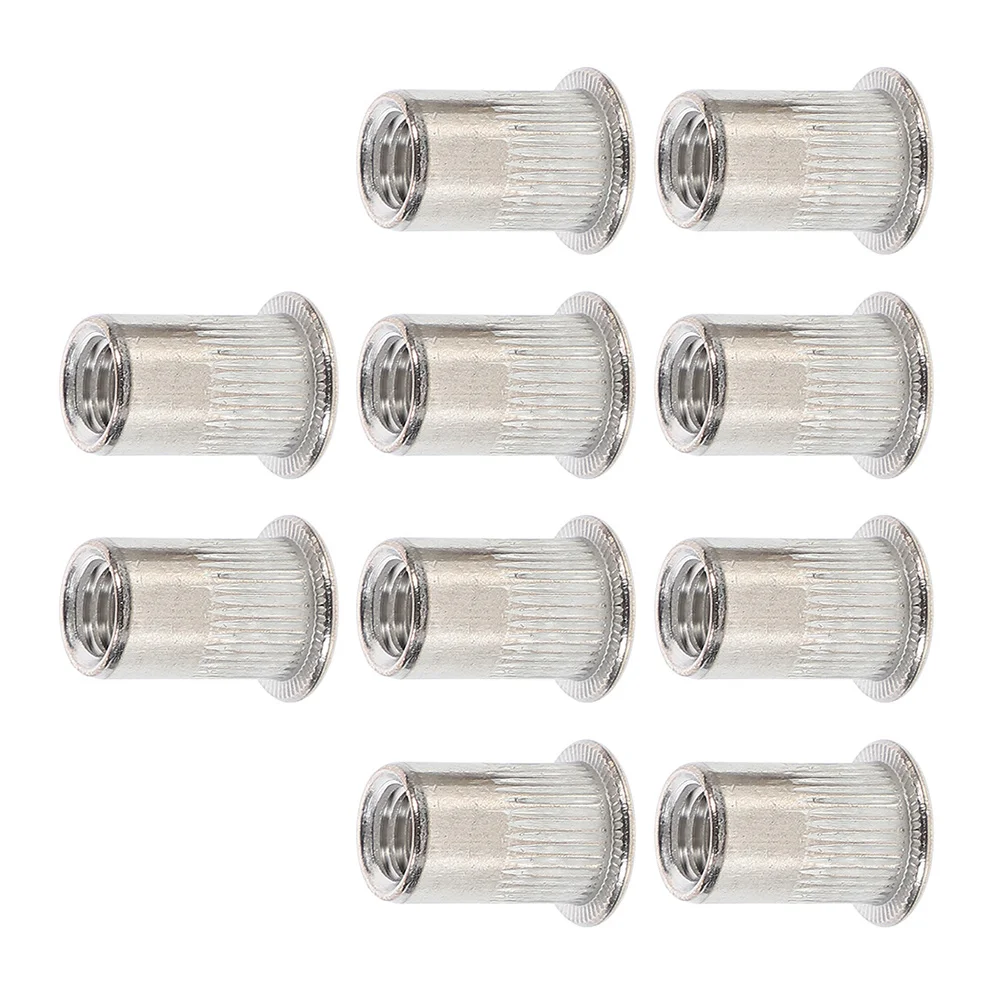 10 Pcs Blind Rivet Nut Useful Flat Stainless Steel Riveted Insert Tool Head Nuts
10 Pcs Blind Rivet Nut Useful Flat Stainless Steel Riveted Insert Tool Head Nuts