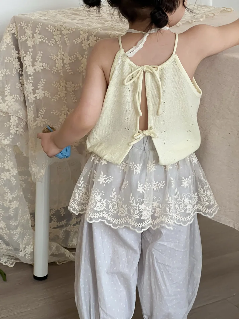 2025 Summer New Girls Sleeveless Knit Cardigan Children Solid Vest Coat Baby Girl Sling Tops Kids Girls Knit Jacket
2025 Summer New Girls Sleeveless Knit Cardigan Children Solid Vest Coat Baby Girl Sling Tops Kids Girls Knit Jacket