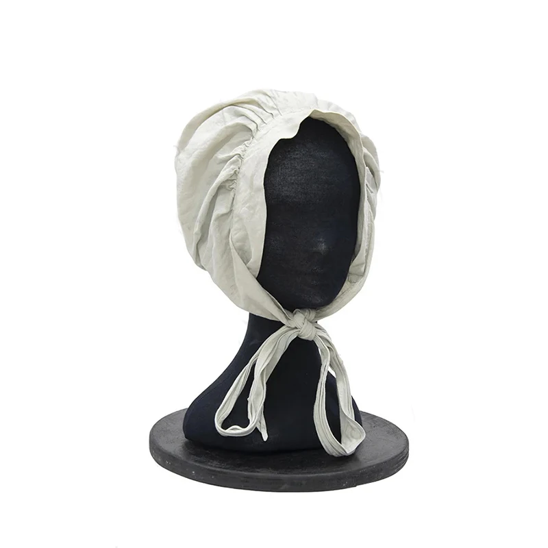 Vintage Medieval White Bonnet Hat Headdress Highland Women Maid Hat With Self-Tie Ribbons
Vintage Medieval White Bonnet Hat Headdress Highland Women Maid Hat With Self-Tie Ribbons