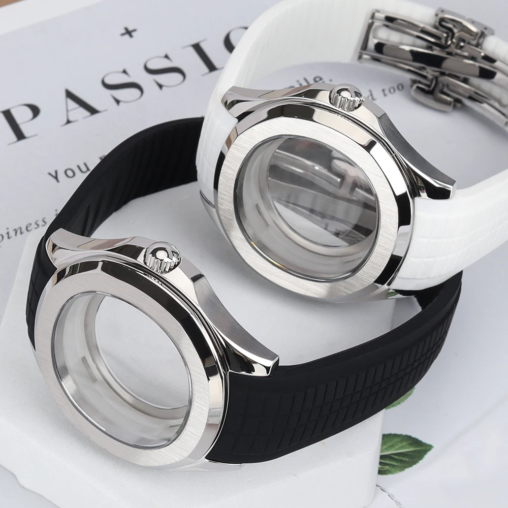 42mm Polished Brushed Watch Case Rubber Bracelet Sapphire For NH34 NH35 NH36 NH38 4R35 Movt 32mmDial For Nautilus AQUANAUT Parts
42mm Polished Brushed Watch Case Rubber Bracelet Sapphire For NH34 NH35 NH36 NH38 4R35 Movt 32mmDial For Nautilus AQUANAUT Parts