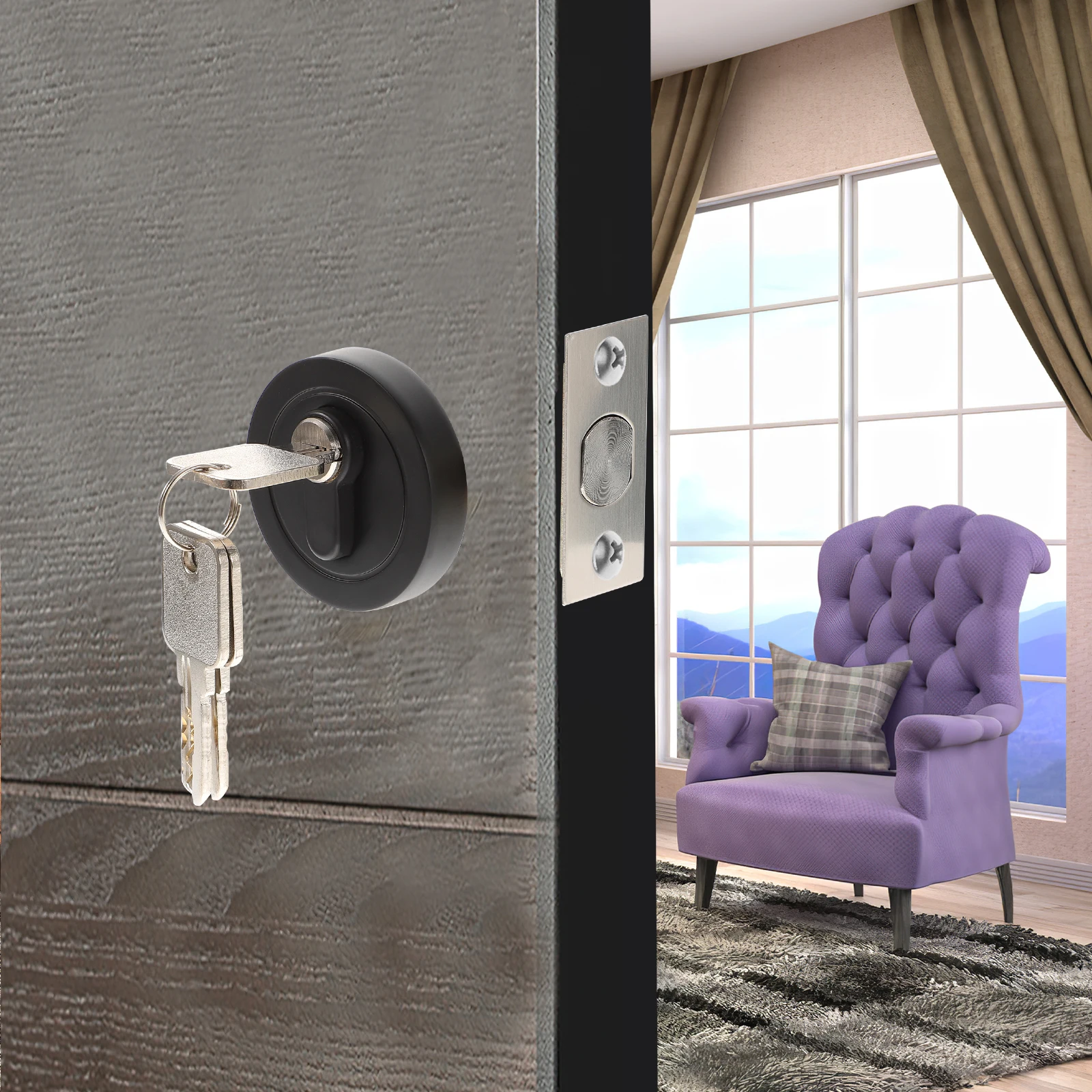Single Cylinder Zinc Alloy Keyed Bedroom Bathroom Entry Lock High Security Surface Smooth Durable Exterior Door Knob Single
Single Cylinder Zinc Alloy Keyed Bedroom Bathroom Entry Lock High Security Surface Smooth Durable Exterior Door Knob Single