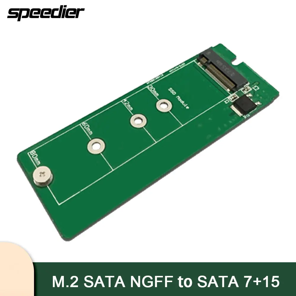 Карта адаптера M.2 SATA NGFF к SATA 7 + 15, совместимый с ноутбуком и настольным компьютером 2230 2242 2260 2280 SSD-конвертер
Карта адаптера M.2 SATA NGFF к SATA 7 + 15, совместимый с ноутбуком и настольным компьютером 2230 2242 2260 2280 SSD-конвертер