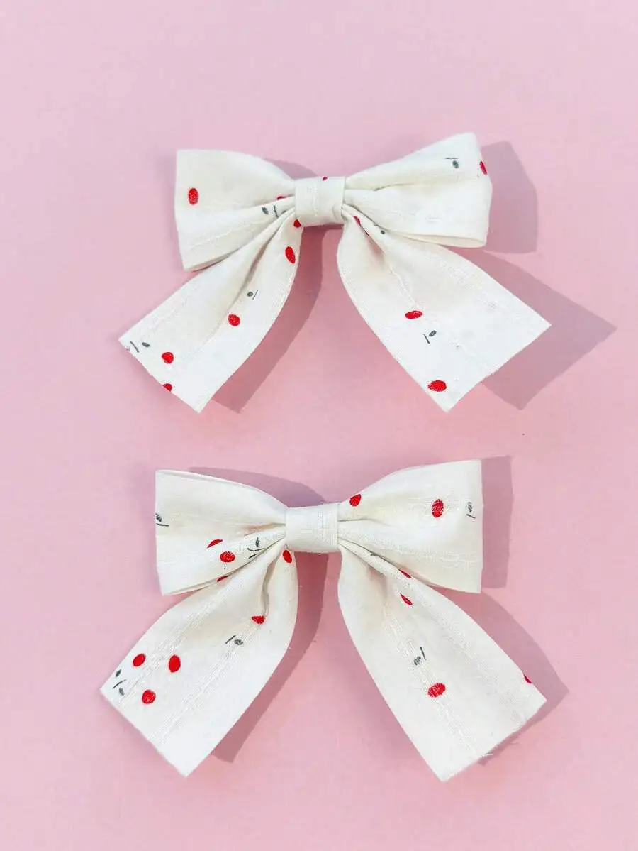 6pcs Set Polka Dot Bow Hair Clips For Women, Cotton Ribbon Hair Accessories For Outings Parties
6pcs Set Polka Dot Bow Hair Clips For Women, Cotton Ribbon Hair Accessories For Outings Parties
