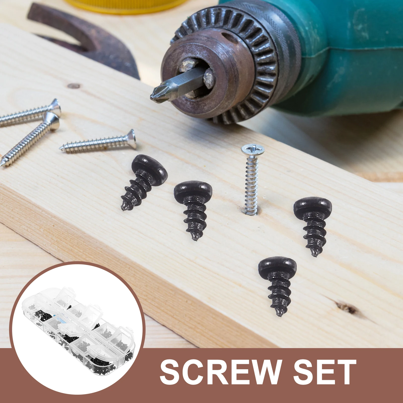 Self-tapping Screw Set Screws Key Assortment Self-tapping-screws Self-drilling Pan Head
Self-tapping Screw Set Screws Key Assortment Self-tapping-screws Self-drilling Pan Head