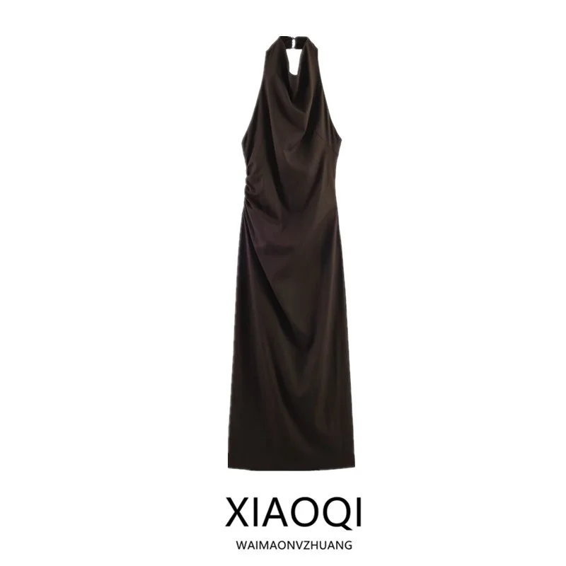 Summer 2026 New Design Women's Dress Backless Hanging Neckline Dress High Waist Straight Tube Skirt Sleeveless City Commute
Summer 2026 New Design Women's Dress Backless Hanging Neckline Dress High Waist Straight Tube Skirt Sleeveless City Commute