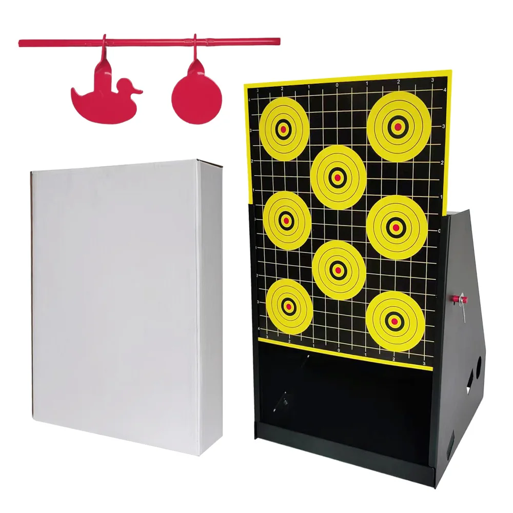 Airsoft Shooting Target Trap Box with Red Metal Rotating Target & Paper Targets Practice for Airsoft , Gel Blaster AQB232
Airsoft Shooting Target Trap Box with Red Metal Rotating Target & Paper Targets Practice for Airsoft , Gel Blaster AQB232