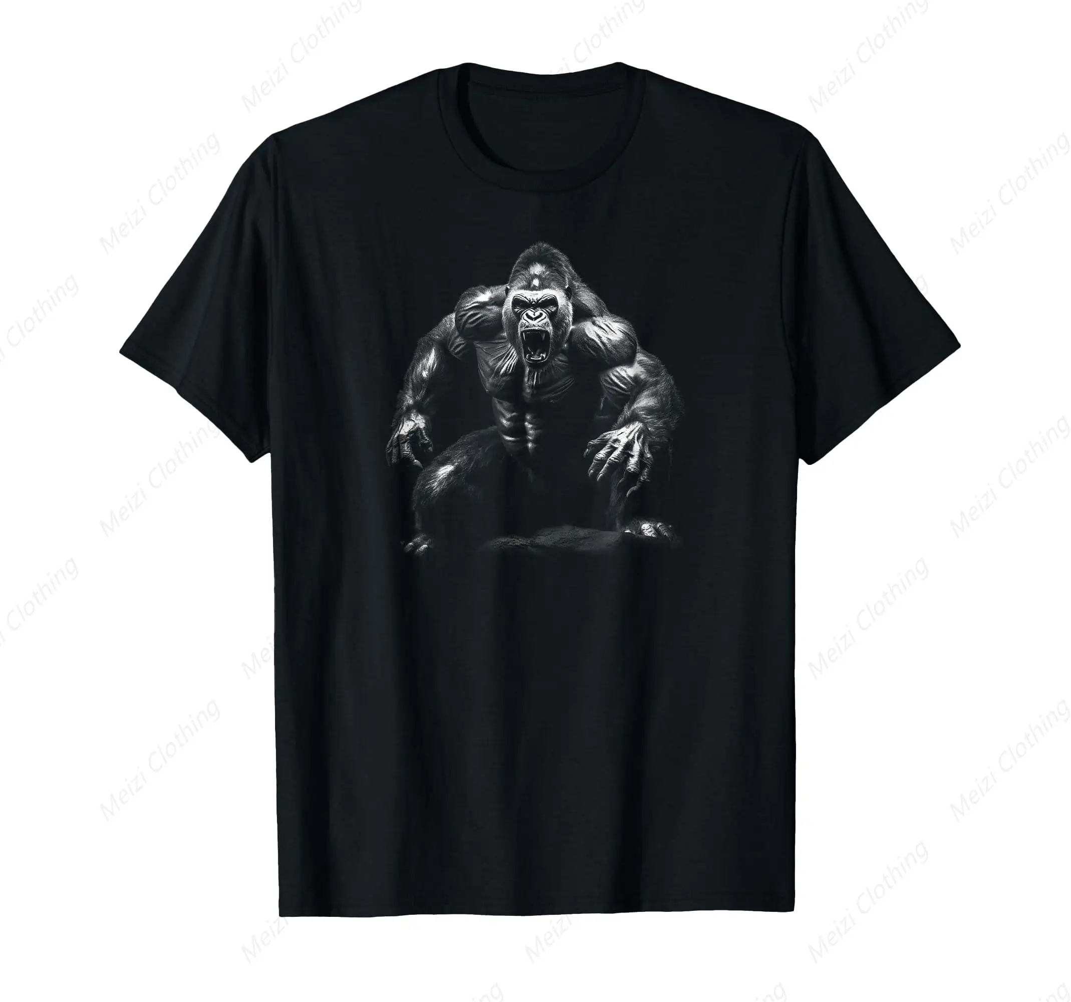 Silver Backed Gorilla Face Angry Roar Horror T-Shirt Cool Men'S Clothes Cotton Casual Top
Silver Backed Gorilla Face Angry Roar Horror T-Shirt Cool Men'S Clothes Cotton Casual Top
