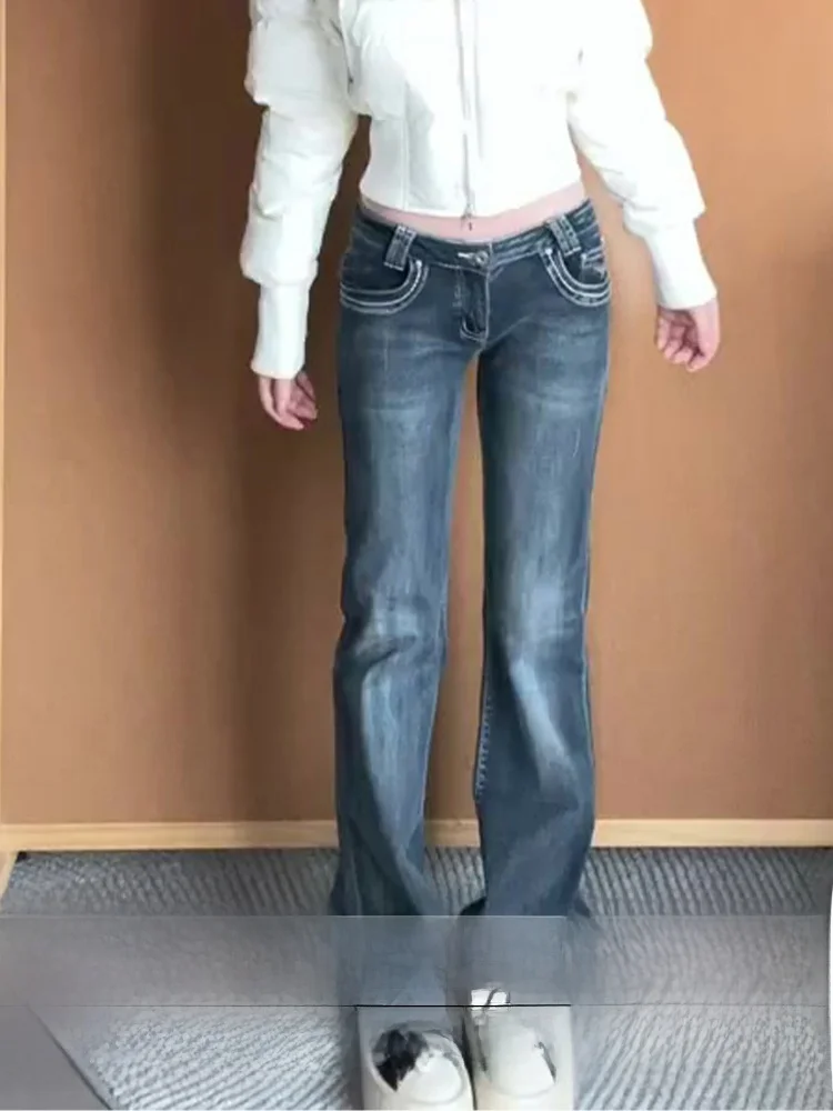 Темно-синие женские расклешенные джинсы с низкой талией, широкие джинсовые брюки в стиле ретро с широкими штанинами для грушевого тела, осень-зима...
Темно-синие женские расклешенные джинсы с низкой талией, широкие джинсовые брюки в стиле ретро с широкими штанинами для грушевого тела, осень-зима...