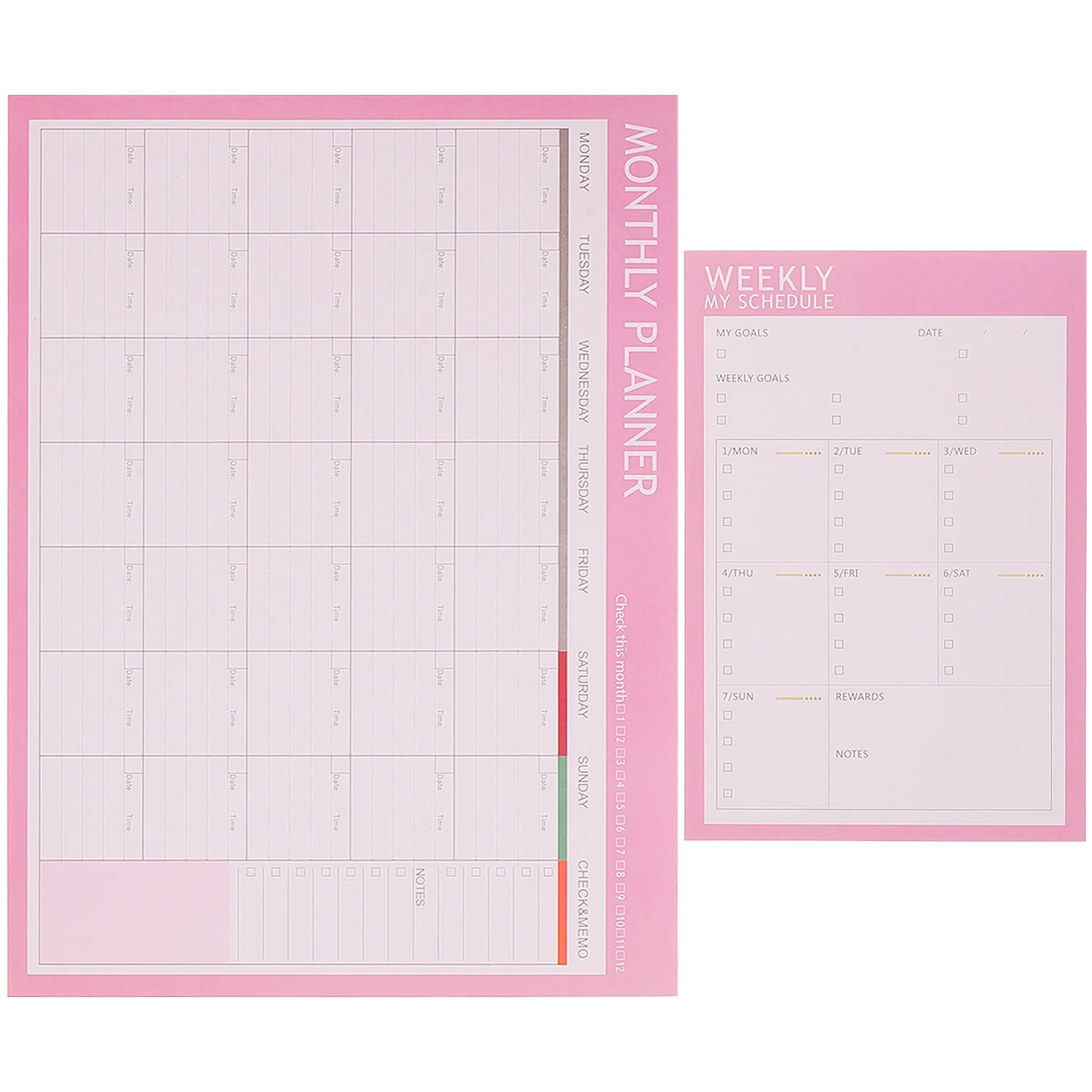 2pcs Weekly Planner Monthly School Office Supplies Time Management Notebook Desk Calendar ganizer Planning Schedule
2pcs Weekly Planner Monthly School Office Supplies Time Management Notebook Desk Calendar ganizer Planning Schedule