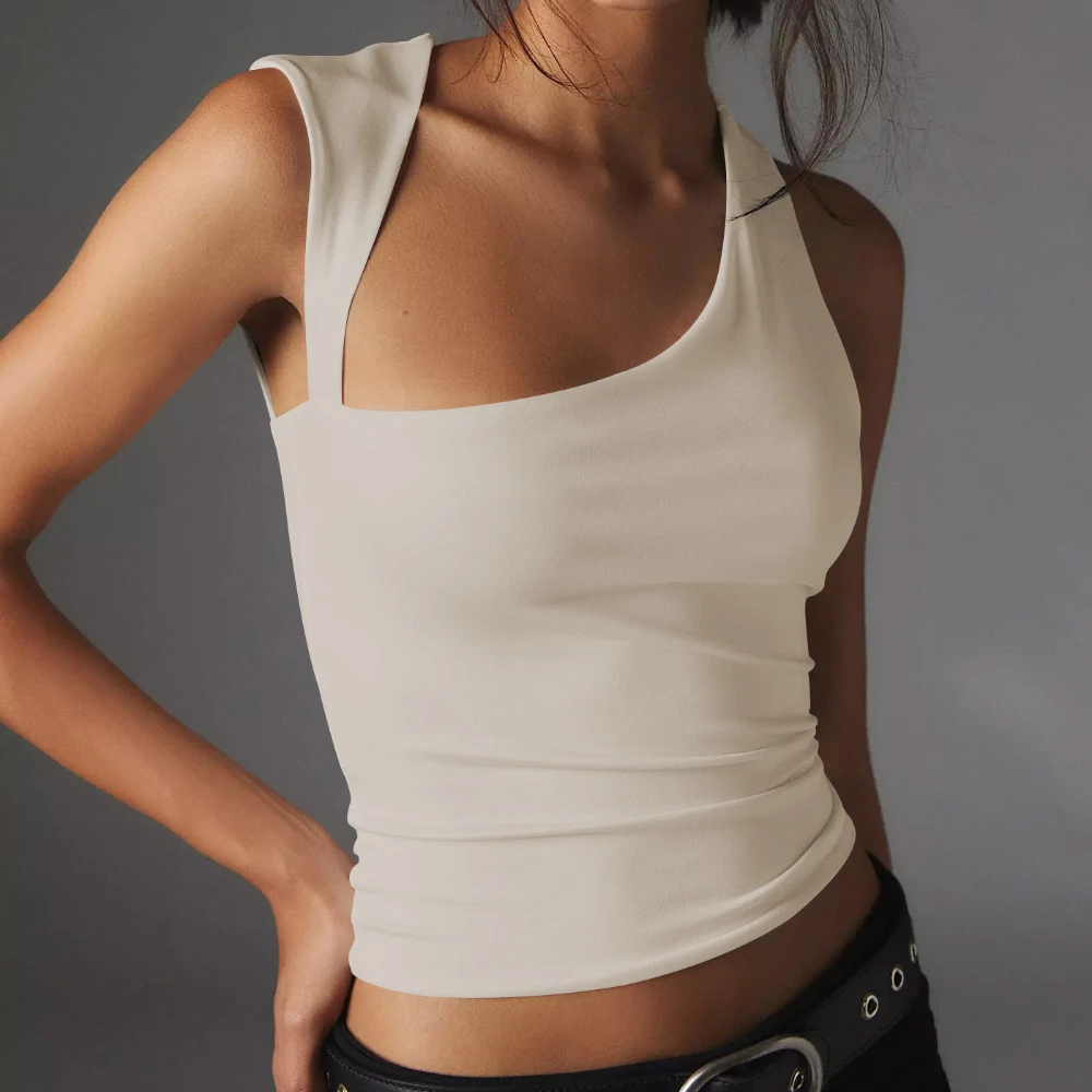 Spring/Summer New Y2K Irregular Neckline Top Sexy Backless T-shirt Slim Vest Outer Wear for Women
Spring/Summer New Y2K Irregular Neckline Top Sexy Backless T-shirt Slim Vest Outer Wear for Women