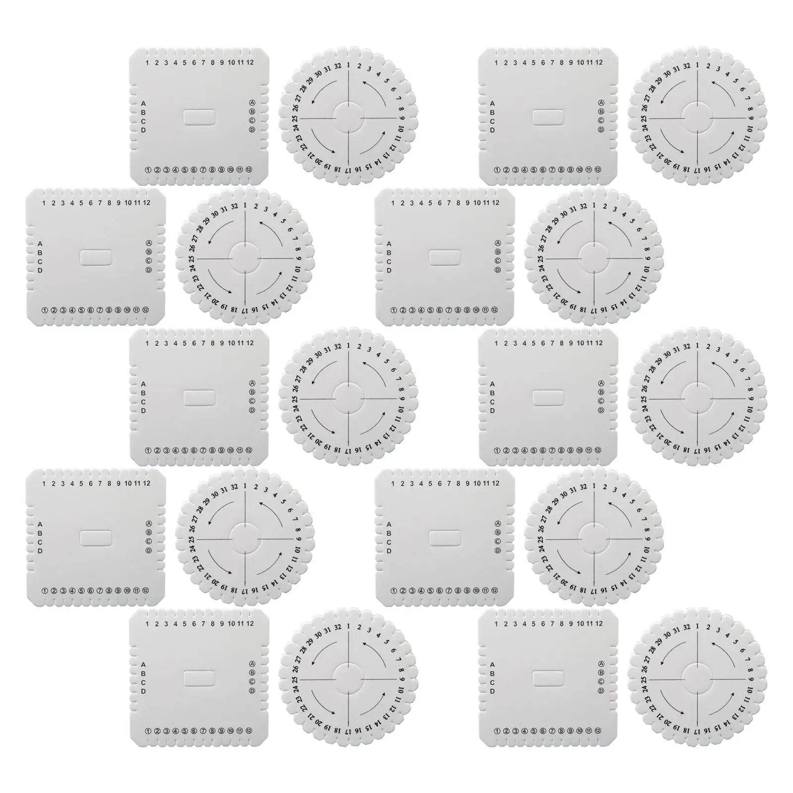 20Pcs Kumihimo Braiding Disk Slot Braiding Disk 40 32 Numbered Slots Portable Macrame Weaving Board for String Bracelet Making
20Pcs Kumihimo Braiding Disk Slot Braiding Disk 40 32 Numbered Slots Portable Macrame Weaving Board for String Bracelet Making