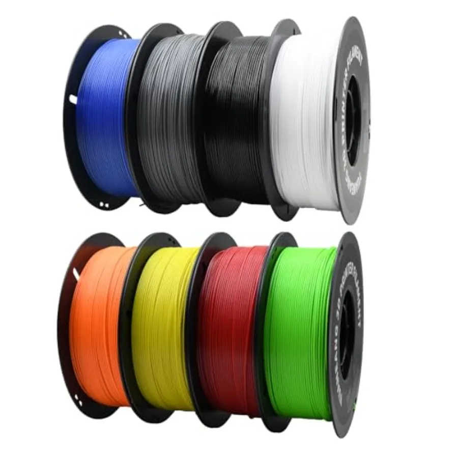 3D Printer Filament 1.75mm 8-Color 8-Pack PLA+ Material Black/White/Red/Blue/Green/Yellow/Purple/Gray Strong Durable Heat-Resis
3D Printer Filament 1.75mm 8-Color 8-Pack PLA+ Material Black/White/Red/Blue/Green/Yellow/Purple/Gray Strong Durable Heat-Resis