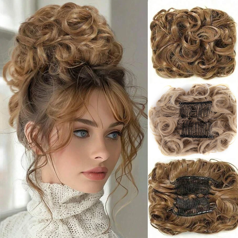 Synthetic Comb Clip In Curly Hair Extension Chignon Hair Pieces Women Updo Cover Hairpiece Extension Hair Bun
Synthetic Comb Clip In Curly Hair Extension Chignon Hair Pieces Women Updo Cover Hairpiece Extension Hair Bun