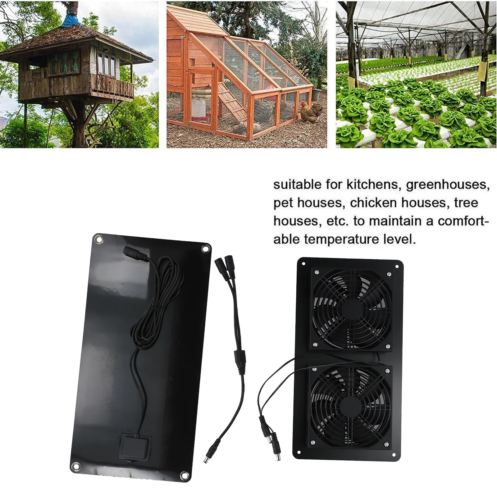 Monocrystalline Solar Panel 30W 12V Exhaust Fan Suitable for Dog Houses Fresh Air Circulation Easy Installation
Monocrystalline Solar Panel 30W 12V Exhaust Fan Suitable for Dog Houses Fresh Air Circulation Easy Installation