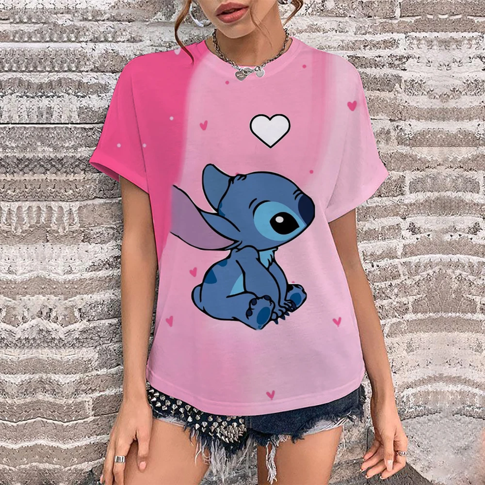Disney Stitch забавная футболка с героями мультфильмов Диснея, женская футболка с узором Лило Стич, футболка в стиле хип-хоп, женская одежда
Disney Stitch забавная футболка с героями мультфильмов Диснея, женская футболка с узором Лило Стич, футболка в стиле хип-хоп, женская одежда