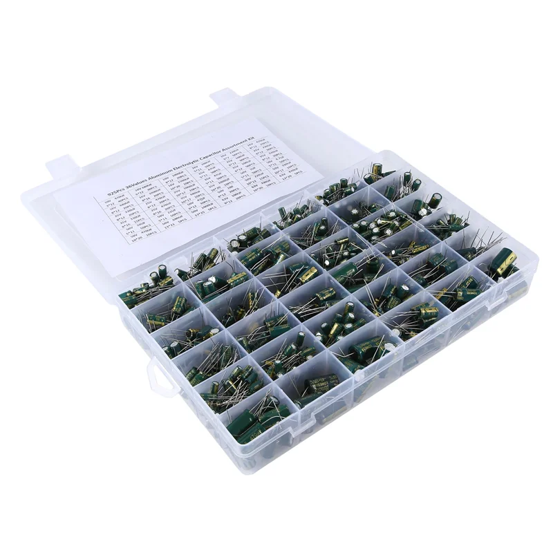 BFYL 925 Piece Aluminum Electrolytic Capacitor High Frequency Inline Kit 36 Kinds Of Specifications Resistance Value Replacement
BFYL 925 Piece Aluminum Electrolytic Capacitor High Frequency Inline Kit 36 Kinds Of Specifications Resistance Value Replacement