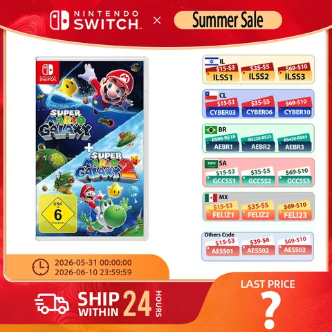 Super Mario Galaxy + Super Mario Galaxy 2 - 100% Original Nintendo Switch Games Adventure Action and RPG Genre Switch