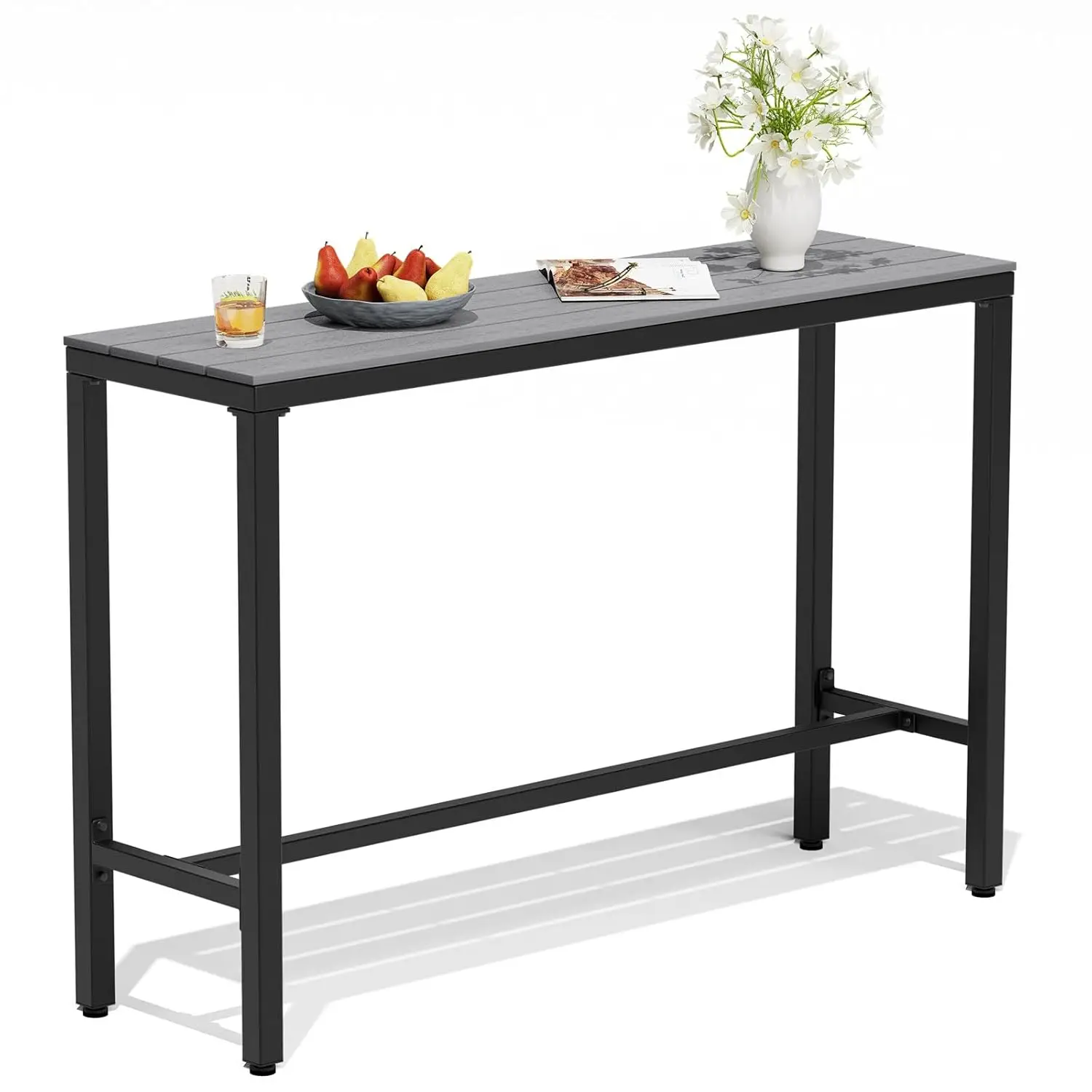 Outdoor Bar Table, 55'' Rectangle Patio Counter Height Table High Pub Table with Waterproof Top and Sturdy Metal Frame for Balco
Outdoor Bar Table, 55'' Rectangle Patio Counter Height Table High Pub Table with Waterproof Top and Sturdy Metal Frame for Balco