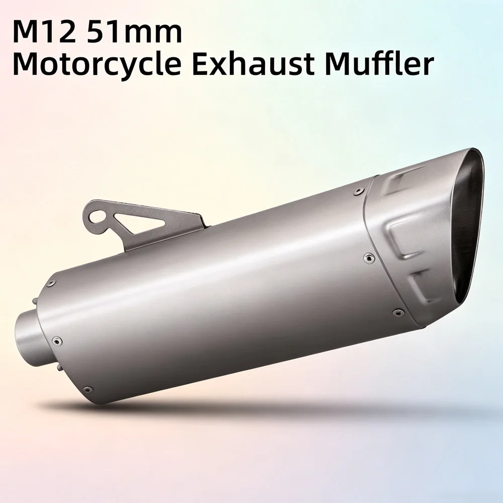 Motorcycle Exhaust Kit Racing 51MM Interface Tailpipe M12 Escape Muffler For mt07 cbr650r cb650 gsxr150 gsxs1000 ninja400 F900XR
Motorcycle Exhaust Kit Racing 51MM Interface Tailpipe M12 Escape Muffler For mt07 cbr650r cb650 gsxr150 gsxs1000 ninja400 F900XR