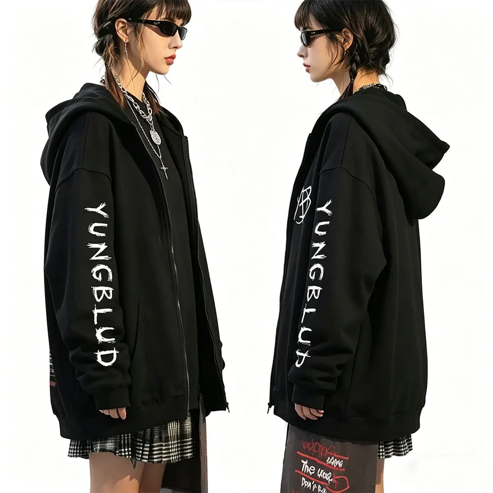 Singer Yungblud Album Zipper Hoodie Men Women Vintage Alternative Rock Zip Up Jacket Men's Hip Hop Oversized Zip Up Sweatshirt
Singer Yungblud Album Zipper Hoodie Men Women Vintage Alternative Rock Zip Up Jacket Men's Hip Hop Oversized Zip Up Sweatshirt