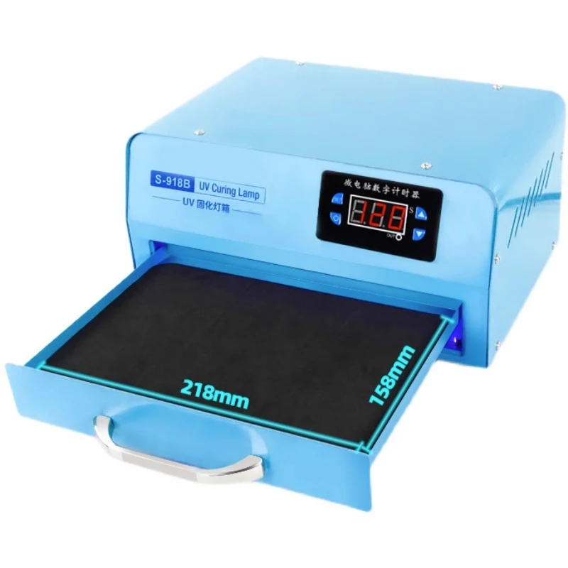 S-918B UV Curing Lamp Box With 60 Large Light Beads Portable OCA Shadowless Glue Oven For Curved Screen Mobile Phone Repair 30 W
S-918B UV Curing Lamp Box With 60 Large Light Beads Portable OCA Shadowless Glue Oven For Curved Screen Mobile Phone Repair 30 W