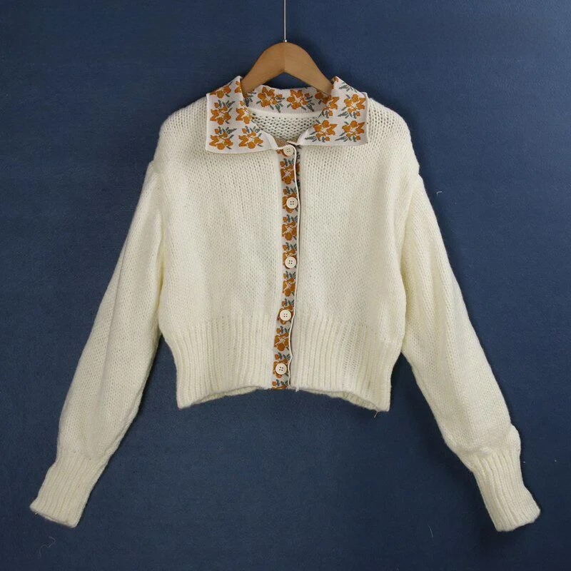 Color Block Knitted Short Sweater Collar Open Cardigan for Women Fashionable Pure Color Autumn Winter Lace Trim Knitwear
Color Block Knitted Short Sweater Collar Open Cardigan for Women Fashionable Pure Color Autumn Winter Lace Trim Knitwear