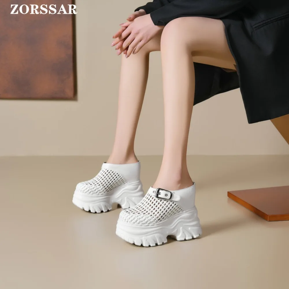 14cm High Heel Ladies Summer Mules Slip on Genuine Leather Fashion Women Wedge Modern Slippers Platform Wedges Sandals
14cm High Heel Ladies Summer Mules Slip on Genuine Leather Fashion Women Wedge Modern Slippers Platform Wedges Sandals