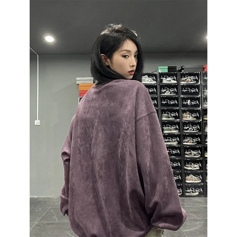 Men's Oversize Suede Sweatirt round Ne Casual Outerwear Vintage Brand Taieng Autumn Winter Comfortable Anti-Wrinkle
Men's Oversize Suede Sweatirt round Ne Casual Outerwear Vintage Brand Taieng Autumn Winter Comfortable Anti-Wrinkle