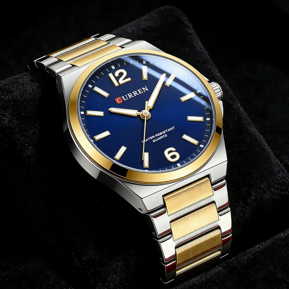 CURREN Luxury Minimalist Men's Watch Two Tone Golden Stainless Steel Business Quartz Wristwatch Simple Dress Clock Male
CURREN Luxury Minimalist Men's Watch Two Tone Golden Stainless Steel Business Quartz Wristwatch Simple Dress Clock Male