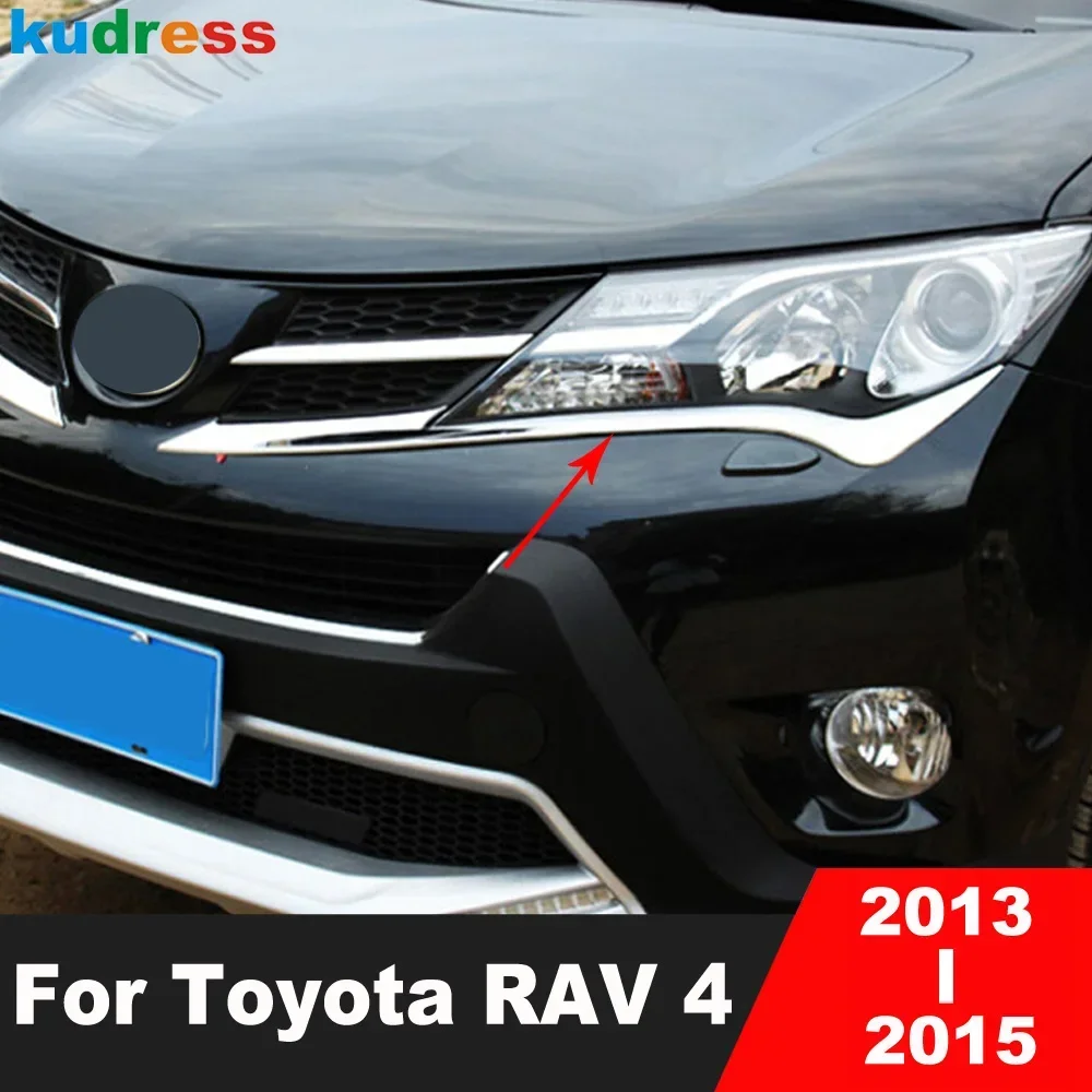 Front Head Light Lamp Eyebrow Cover Trim For Toyota RAV4 RAV 4 2013 2014 2015 Chrome Car Accessories Headlight Eyelid Strips
Front Head Light Lamp Eyebrow Cover Trim For Toyota RAV4 RAV 4 2013 2014 2015 Chrome Car Accessories Headlight Eyelid Strips