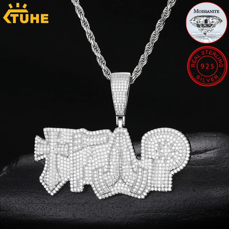 TUHE Big Iced Out Moissanite Praying Hand Pendant Necklaces Personality 925 Sterling Silver For Men Hiphop/Rock Jewelry Gifts
TUHE Big Iced Out Moissanite Praying Hand Pendant Necklaces Personality 925 Sterling Silver For Men Hiphop/Rock Jewelry Gifts