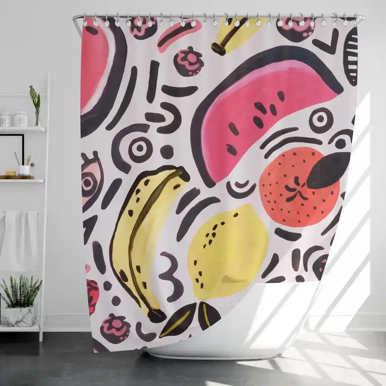 Cute Fruit Shower Curtain with 12 Hooks Waterproof, Modern Bathroom Decor, Housewarming Gift
Cute Fruit Shower Curtain with 12 Hooks Waterproof, Modern Bathroom Decor, Housewarming Gift