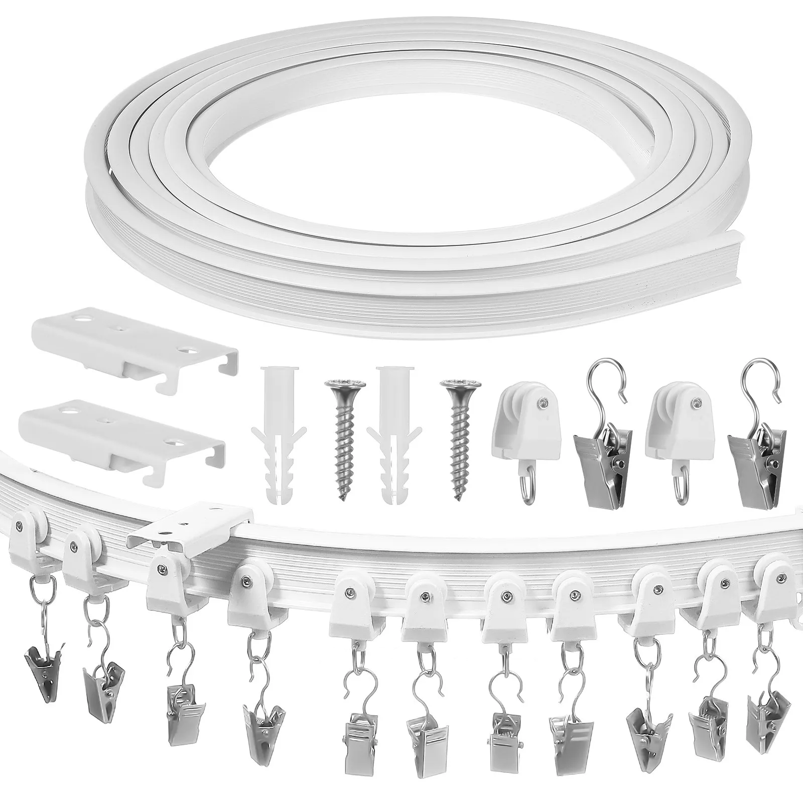 Curtain Plastic Rail Ceiling Curtains Bendable Track Curved Adjustable Flexible Silver Bends
Curtain Plastic Rail Ceiling Curtains Bendable Track Curved Adjustable Flexible Silver Bends