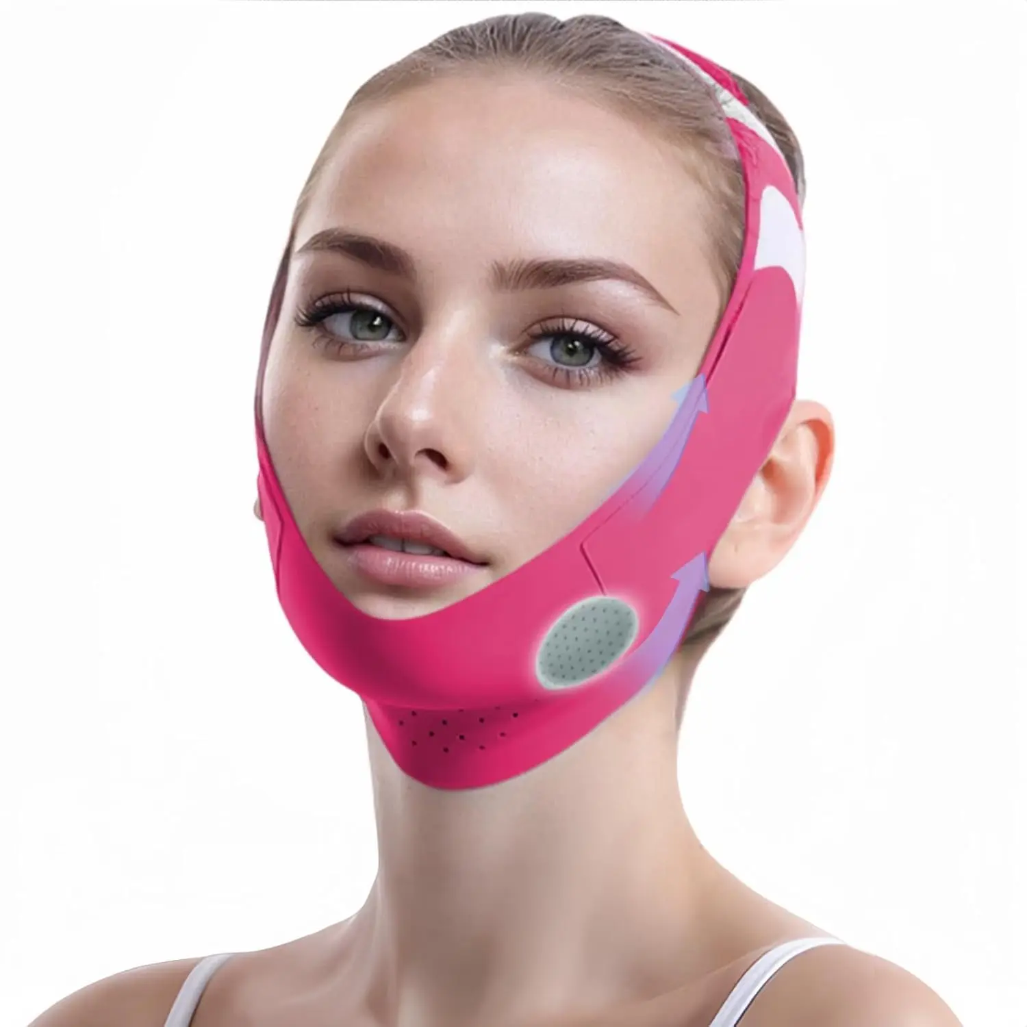 Graphene V-Line Mask Chin Up Strap for Jawline Shaper, Red, Medium
Graphene V-Line Mask Chin Up Strap for Jawline Shaper, Red, Medium