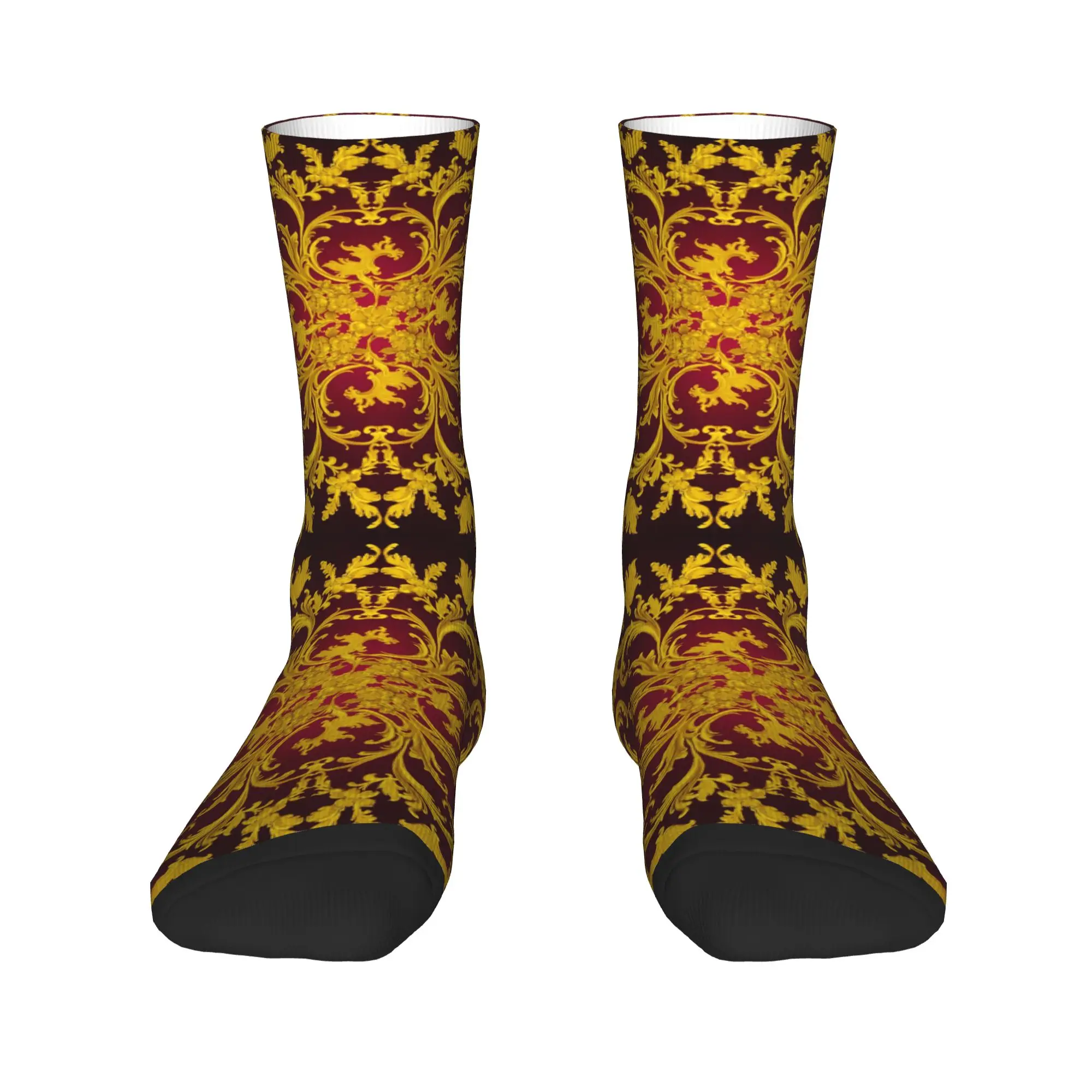 Rococo Kaleidoscopic Burgundy And Gold Men's Crew Socks Unisex Breathbale Warm Baroque Spring Summer Autumn Winter Dress Socks
Rococo Kaleidoscopic Burgundy And Gold Men's Crew Socks Unisex Breathbale Warm Baroque Spring Summer Autumn Winter Dress Socks