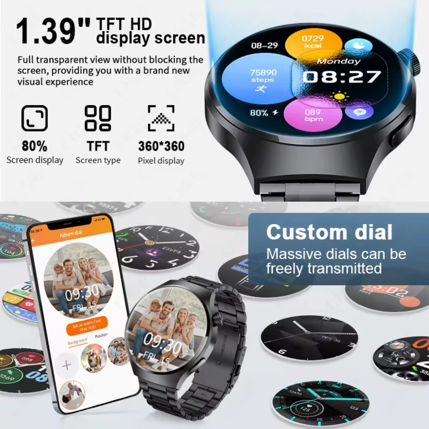 NFC Smart Watch Men Temperature Monitoring Sports Watch Bluetooth Call IP68 Waterproof GPS Smartwatch
NFC Smart Watch Men Temperature Monitoring Sports Watch Bluetooth Call IP68 Waterproof GPS Smartwatch